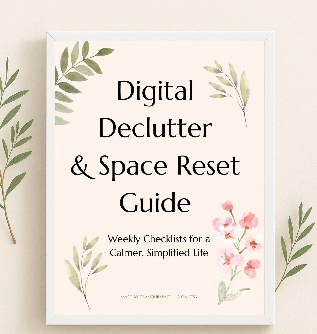 Digital Declutter Guide: Mind & Space Reset Workbook (PDF Download)