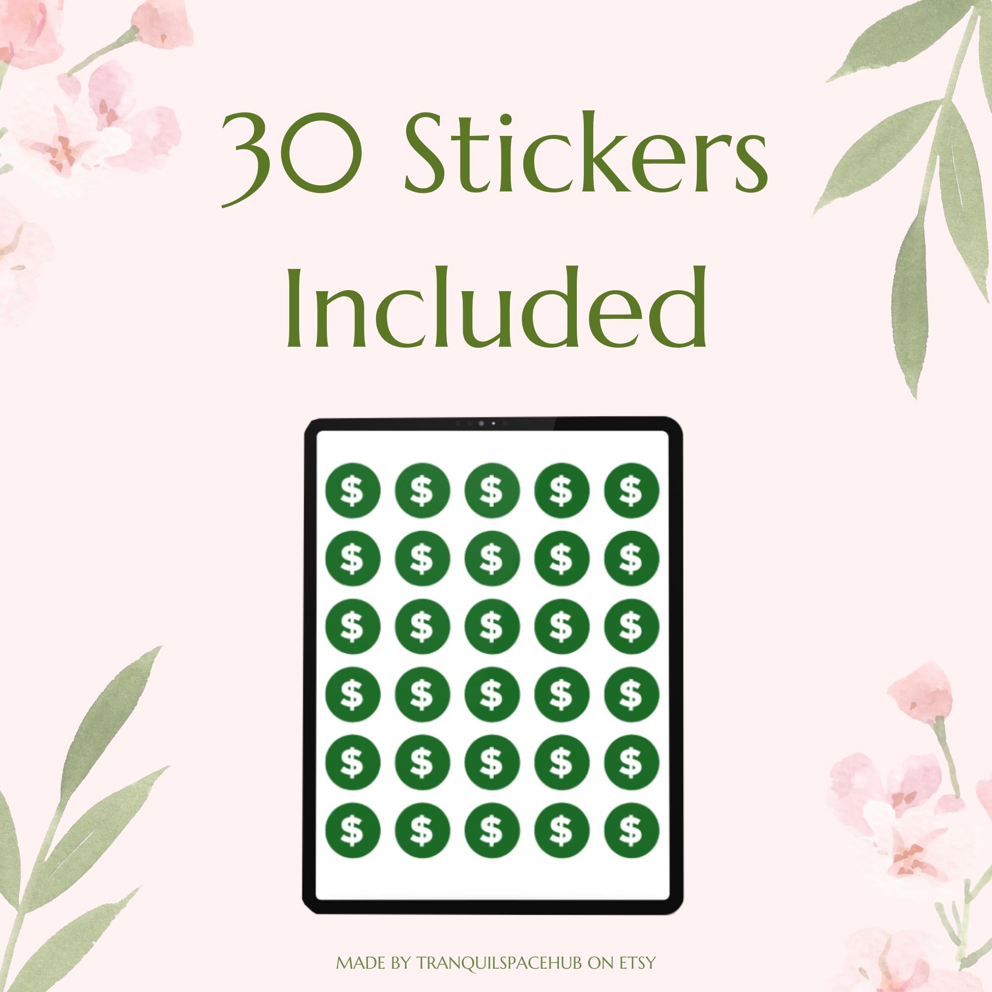 Minimalist Digital Planner Stickers: 150 Icons for GoodNotes, Notability (PDF, PNG)
