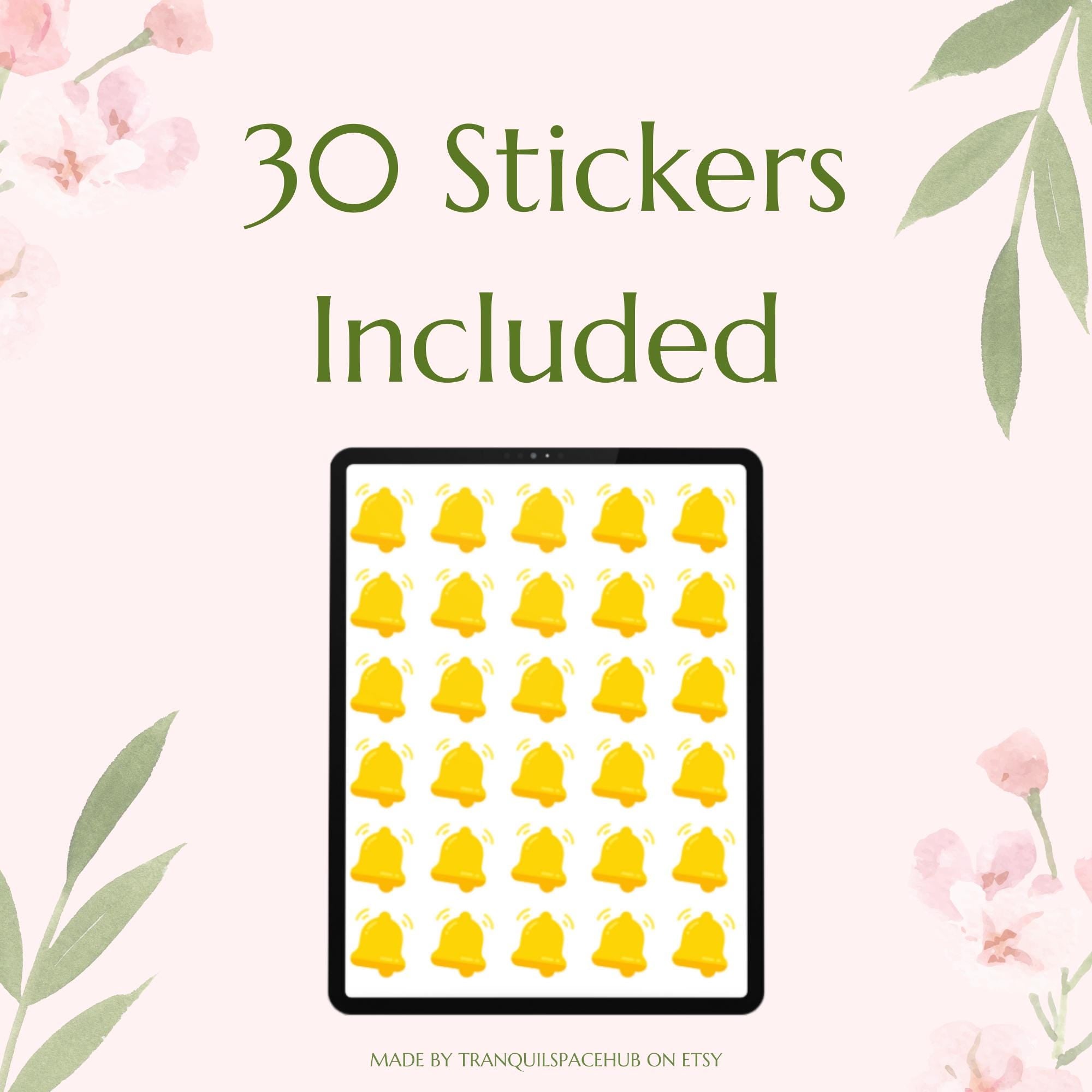 Minimalist Digital Planner Stickers: 150 Icons for GoodNotes, Notability (PDF, PNG)