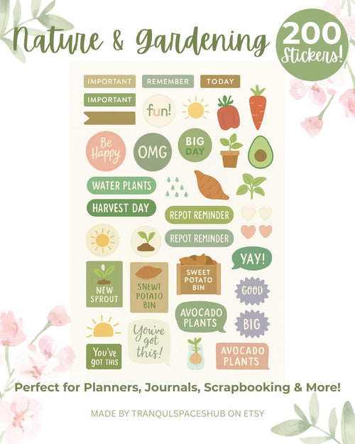 200 Nature & Gardening Stickers