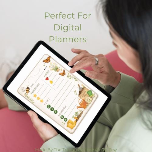 570 Garden Planner Stickers | 21 Unique Botanical Designs (Digital Download)