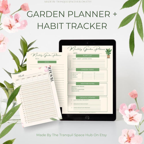 Botanical Garden Planner & Habit Tracker Bundle | Plant Care Log (Digital Download)